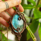 Nora • Labradorite macrame necklace