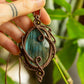 Nora • Labradorite macrame necklace