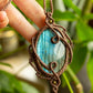Nora • Labradorite macrame necklace