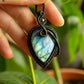 Lorna • Labradorite macrame necklace