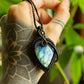 Lorna • Labradorite macrame necklace