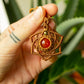 Aurora • Carnelian Macrame necklace