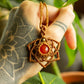 Aurora • Carnelian Macrame necklace