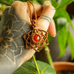 Aurora • Carnelian Macrame necklace