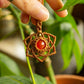 Aurora • Carnelian Macrame necklace