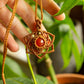 Aurora • Carnelian Macrame necklace