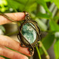 Vivian • Moss Agate macrame necklace