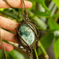 Vivian • Moss Agate macrame necklace