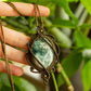 Vivian • Moss Agate macrame necklace