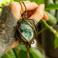 Vivian • Moss Agate macrame necklace