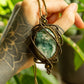 Vivian • Moss Agate macrame necklace