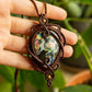 Scarlett • Purple Labradorite macrame necklace