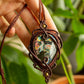 Scarlett • Purple Labradorite macrame necklace
