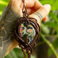 Scarlett • Purple Labradorite macrame necklace