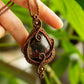 Ella • Eudialyte macrame necklace