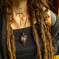 Scarlett • Purple Labradorite macrame necklace