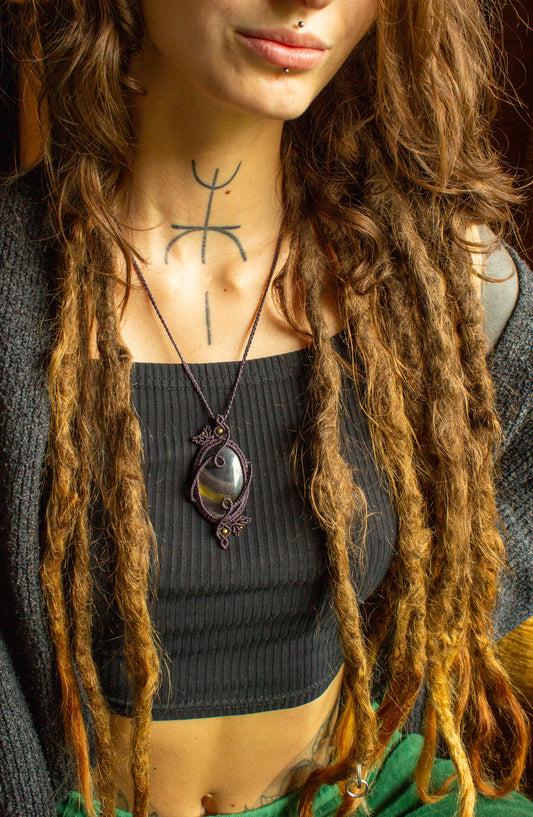 Daya • Fluorite macrame necklace