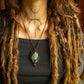 Athena • Azurite macrame necklace