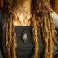 Athena • Azurite macrame necklace