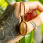 Amber • Citrine macrame necklace