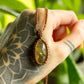 Amber • Citrine macrame necklace