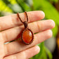 Ariel • Carnelian macrame necklace