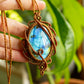 Amalia • Labradorite macrame necklace