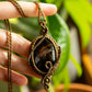 Enola • Black Druzy Onyx macrame necklace