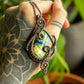 Sage • Labradorite macrame necklace