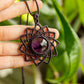 Viola • Amethyst mandala macrame necklace