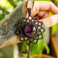 Viola • Amethyst mandala macrame necklace