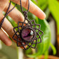 Viola • Amethyst mandala macrame necklace