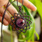 Viola • Amethyst mandala macrame necklace