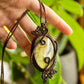 Kamelia • Labradorite macrame necklace