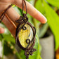 Kamelia • Labradorite macrame necklace