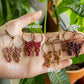macrame & brass earrings