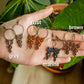 macrame & brass earrings