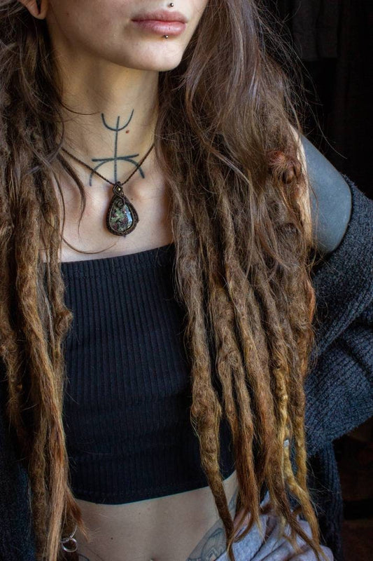 Claire • Eudialyte macrame necklace