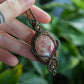 Ruth • Sunstone macrame necklace