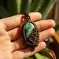 Lisa • Chrysocolla Malachite macrame necklace