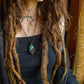 Lisa • Chrysocolla Malachite macrame necklace