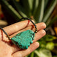 Emma • African Turquoise slab macrame necklace