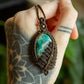 Lisa • Chrysocolla Malachite macrame necklace