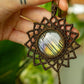 Amalia • Labradorite mandala macrame necklace