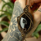 Enola • Black Druzy Onyx macrame necklace