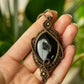 Enola • Black Druzy Onyx macrame necklace