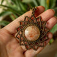 Alana • Sunstone mandala macrame necklace