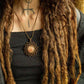 Alana • Sunstone mandala macrame necklace