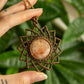 Alana • Sunstone mandala macrame necklace